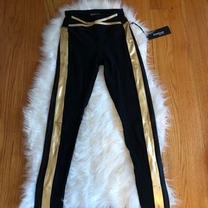 Bebe gold foil leggings
